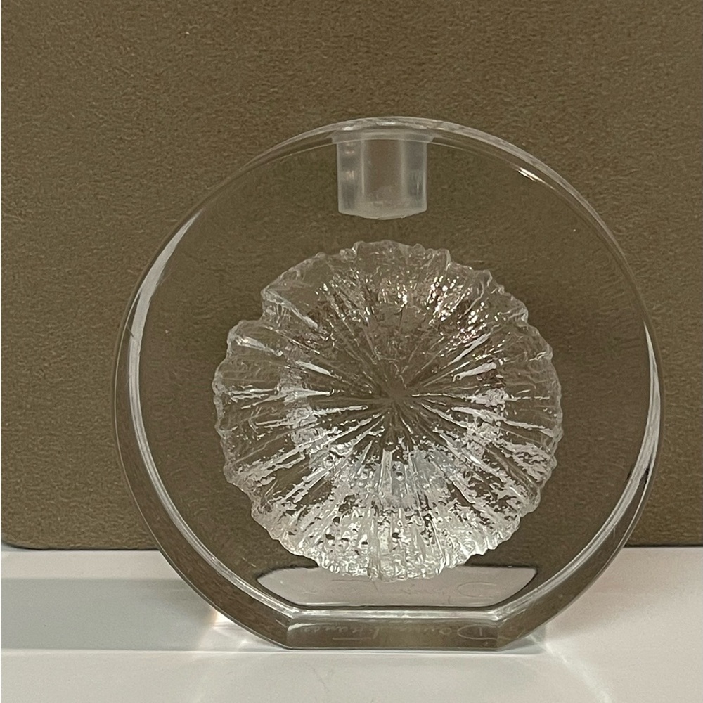 Daum France Art Glass Wavy Crystal Taper Candlestick Candle Holder Replacement